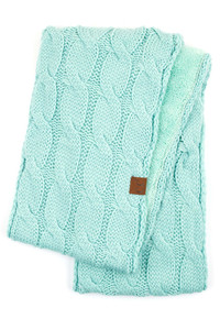 C.C KNITTED FUZZY SHERPA LINING SCARF-SF-25