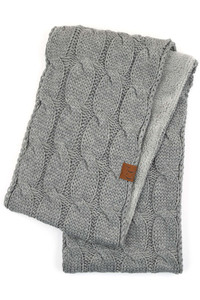 C.C KNITTED FUZZY SHERPA LINING SCARF-SF-25