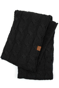 C.C KNITTED FUZZY SHERPA LINING SCARF-SF-25
