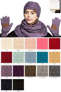 C.C Knitted Glove with Fleece Lining
