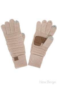 C.C Knitted Touch Screen Compatible Gloves
