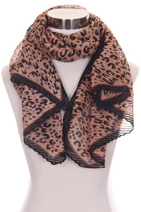 OBLONG SCARF-CS0007-BROWN