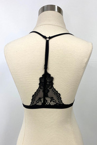 LACE BRALETTE-B86307_BLACK (6 PACK)