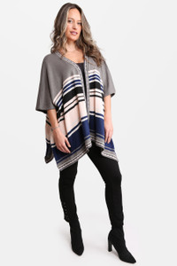 STRIPED RUANA-JP1670_GREY