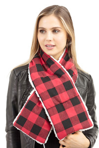 SHERPA PLAID SCARF-MN0003_RED