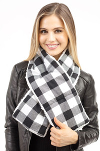 SHERPA PLAID SCARF-MN0003_BLACK