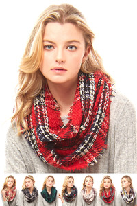 PLAID INFINITY SCARF-LOF791