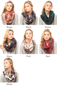 PLAID INFINITY SCARF-LOF791
