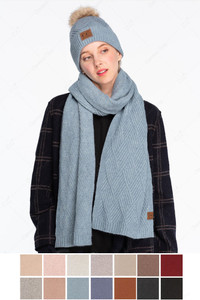 C.C Diagonal Stripes Criss Cross Pattern Scarf-SF-2060