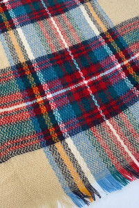 Oversize Plaid Blanket Scarf
