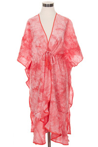 C.C TIE DYE BEACH COVERUP-BC-TD-CORAL