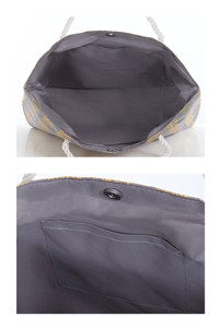 GOLD FOIL TOTE BAG-MB0028-GRAY