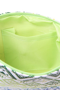 COLORFUL TRIBAL POUCH-MP0122-GREEN/NAVY