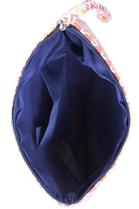 COLORFUL TRIBAL POUCH-MP0122-NAVY/RED