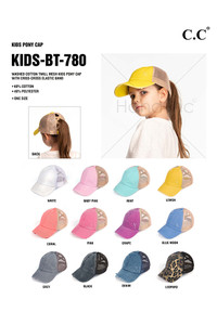 C.C KIDS BASEBALL PONY CAP-KIDS-BT-780