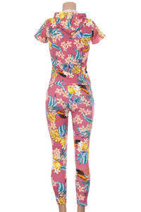 TROPICAL FLORAL PANT SET-JD-1384 (4pc)