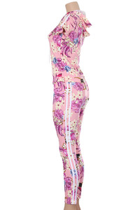 TROPICAL FLORAL PANT SET-JD-1384 (4pc)
