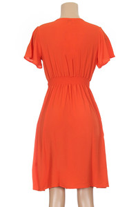 SOLID ONE PIECE DRESS-D00006-RED (6pc)