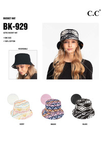 C.C AZTEC REVERSIBLE BUCKET HAT-BK-929