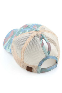 C.C CAMOUFLAGE VINTAGE STYLE PONYCAP-BT-15