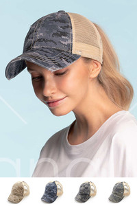 C.C DIGITAL CAMO MESH PONYCAP-BT-927