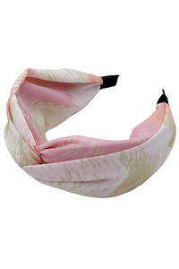 BRUSH PAINT TWIST HEADBAND-BHB110067-PINK