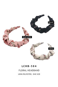 FLORAL HEADBAND-LCHB-584-DUST PINK