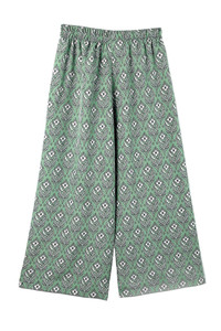 FLORAL PRINT PANTS-BLJ110073-GREEN