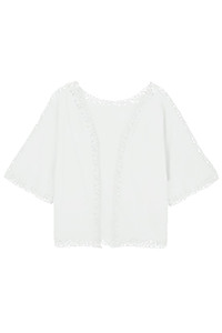CROCHET TRIMMED KIMONO-TRK-187-WHITE