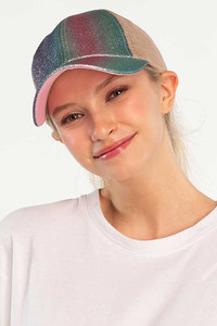 C.C OMBRE GLITTER CRISS-CROSS PONYCAP-BT-932