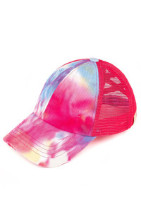 C.C KIDS TIE DYE CRISS-CROSS PONYCAP-KIDS-BT-791