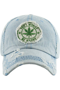 Leaf Weed vintage baseball cap
