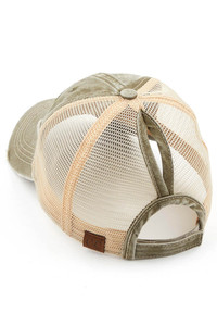 C.C tone & tone U.S.A embroidery American Flag pony cap