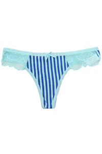 STRIPE AND LACE THONG PANTY-L241 (12PC)