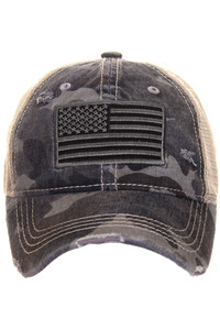 C.C AMERICAN FLAG BASEBALL CAP-BA-915