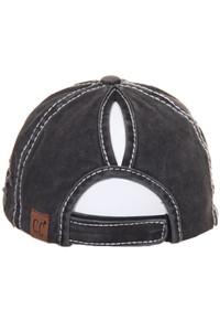C.C Distressed Pony Cap with Glitter Star