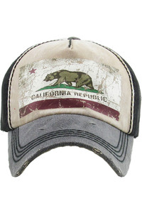 CALIFORNIA REPUBLIC VINTAGE BASEBALL CAP-KBVT-598