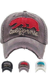CALIFORNIA BEAR VINTAGE BASEBALL CAP-KBVT-619