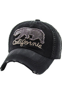 CALIFORNIA BEAR VINTAGE BASEBALL CAP-KBVT-619