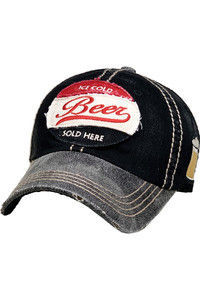 ICE COLD BEER VINTAGE BASEBALL CAP-KBVT-710