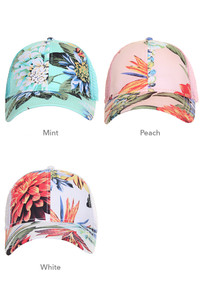 C.C FLORAL BASEBALL CAP-BA-85