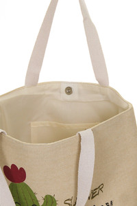 CACTUS BEACH BAG-MB0012-BEIGE