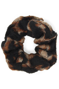 LEOPARD PRINT HAIR SCRUNCHIE-EHR10100-BROWN