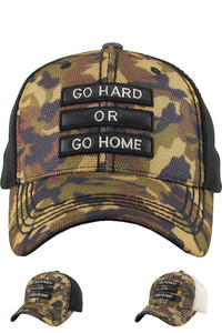 GO HARD OR GO HOME VINTAGE BASEBALL CAP-KBVT-681
