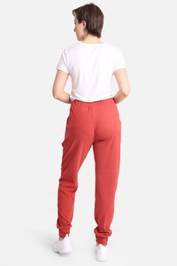 SOLID FRONT POCKET JOGGER PANTS-JCL1019-RUST
