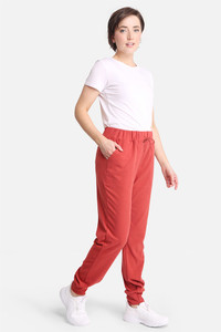 SOLID FRONT POCKET JOGGER PANTS-JCL1019-RUST