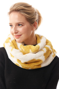 Cow Print Infinity Winter Scarf
