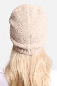 RIBBED TRIM SOLID COLOR BEANIE-JH271-BEIGE