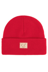 C.C CLASSIC RIB BABY PATCH BEANIE-BABY-HTM-1
