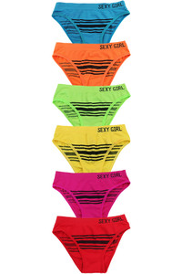 STRIPE PATTERN FREE SIZE PANTY-SJ7101 (12pc)